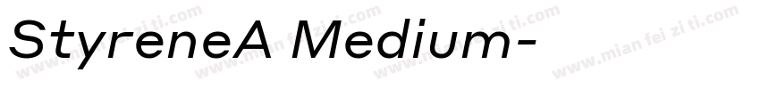 StyreneA Medium字体转换